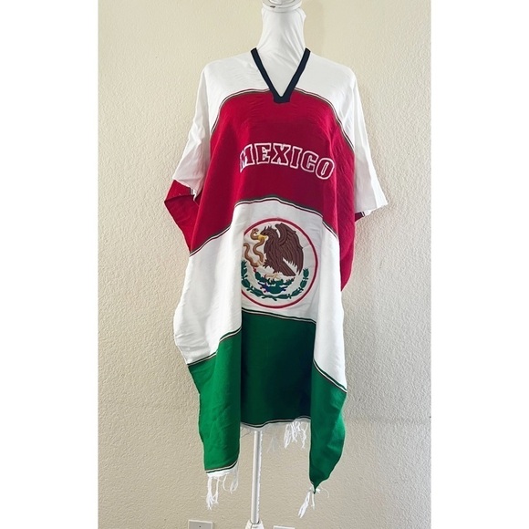 Mexico Poncho Serape Tri color - Picture 1 of 7